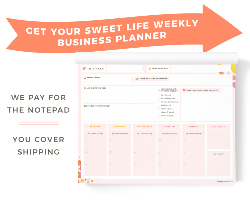 just pay for shipping free weekly business planner