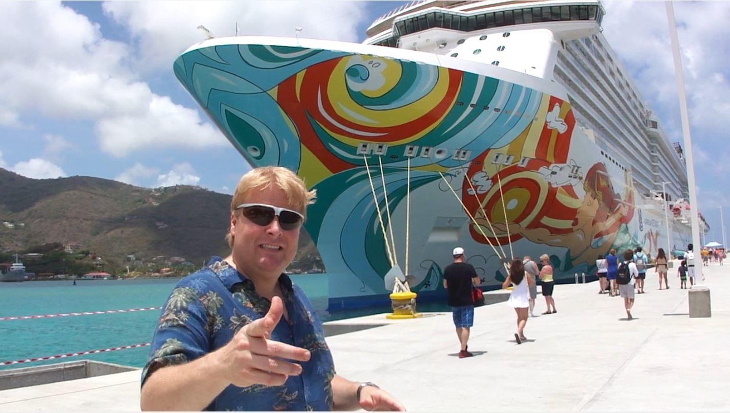 ​Bill Crane Living His Best Life at Norwegian Cruise Line​ port in Tortola the largest of the British Virgin Islands in the Caribbean