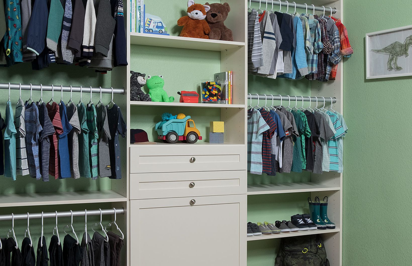 Antique White Custom Closet System