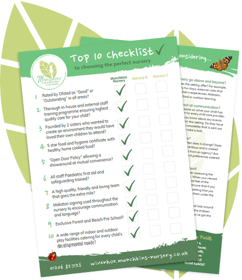 free top 10 checklist from Munchkins Nursery