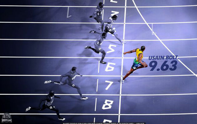 Usain Bolt During Competition