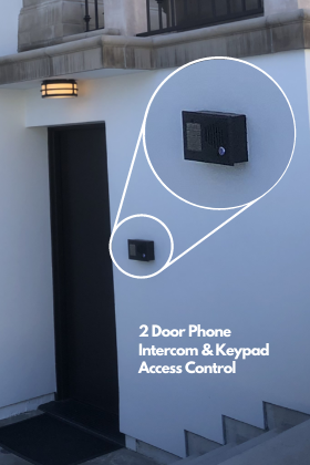 2 door intercom with keypad access control