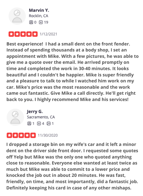 Dent Removal Reviews