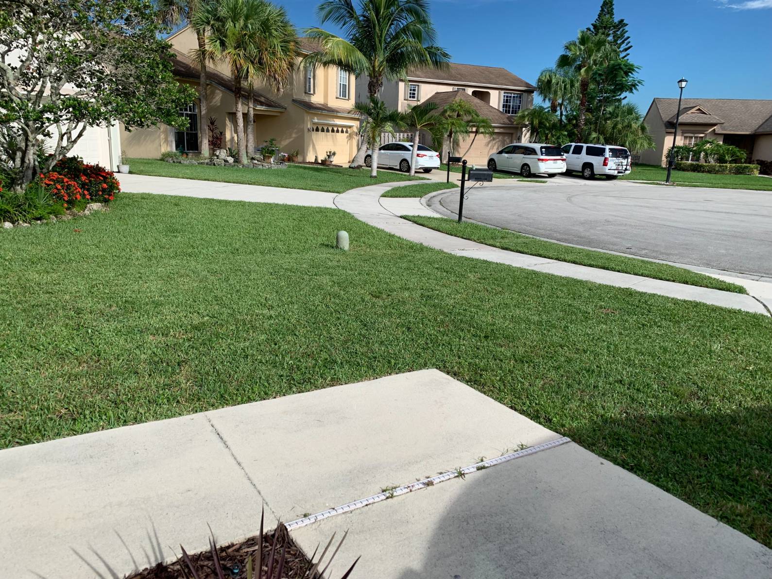 textured concrete driveway