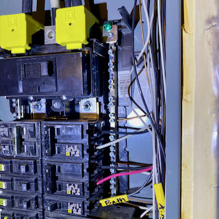 Example electrical panel photo from a home inspection near Bloomington IL