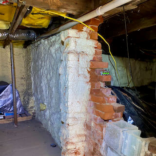 Example Foundation photo From a Home Inspection near Bloomington IL