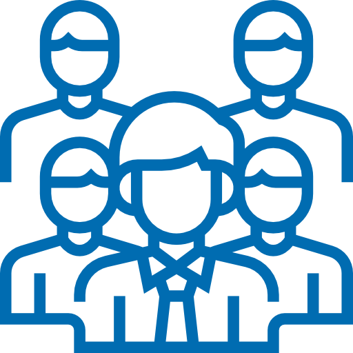 group counseling blue icon