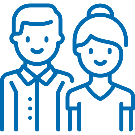 couple counseling blue icon