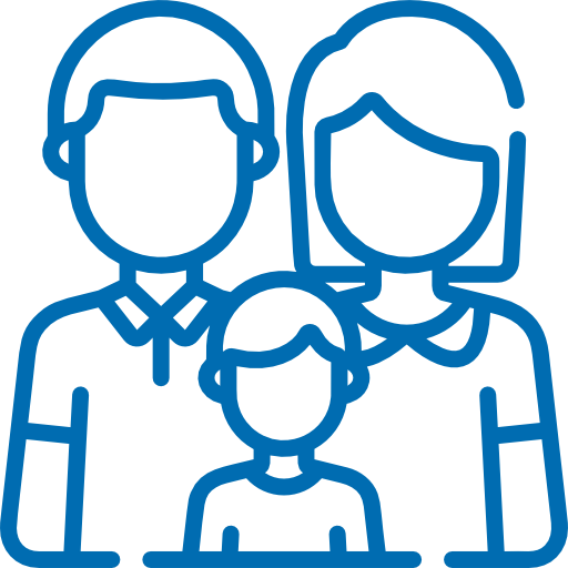 family counseling blue icon