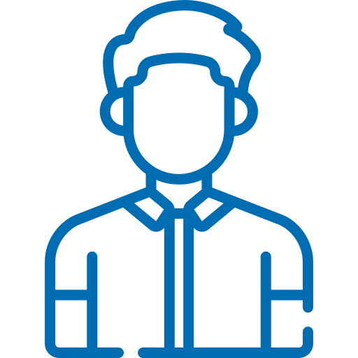 individual counseling blue icon