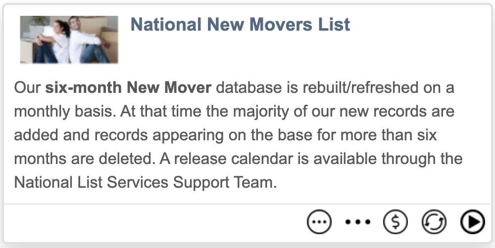 National New Movers List